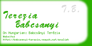 terezia babcsanyi business card
